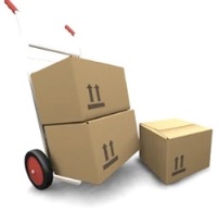 La livraison de cartons par un déménageur